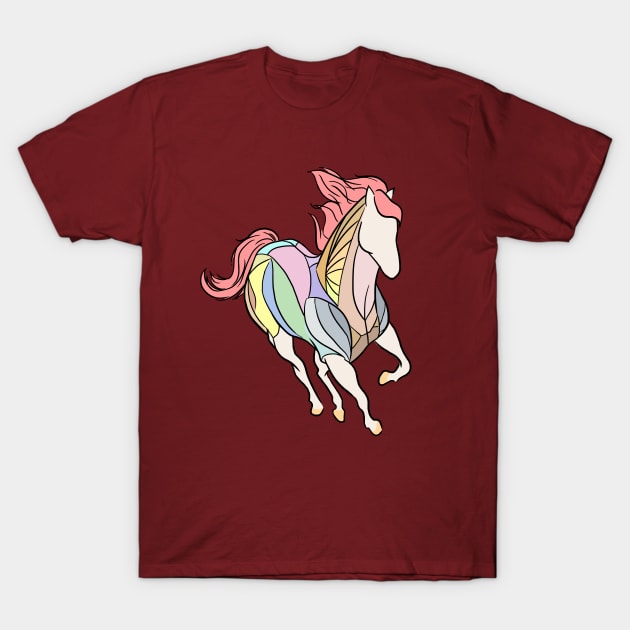 Multi-colored Horse T-Shirt by quenguyen